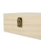Makerflo Medium Pine Wood Memory Box with Black Felt Inside and Hinged with Clasp of Front, Keepsake Wooden Box Ideal for Craft and Personalization (Laser Engraving, Epoxy, UV DTF, and Vinyl)